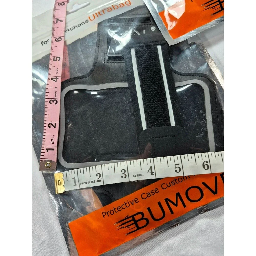 NWT BUMOVE Bundle (2) Smartphone Running Armbands - Black BOGO